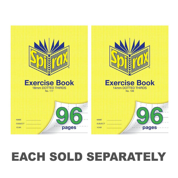 Spirax A4 Dotted Thirds 96-Page Exercise Book 10pk